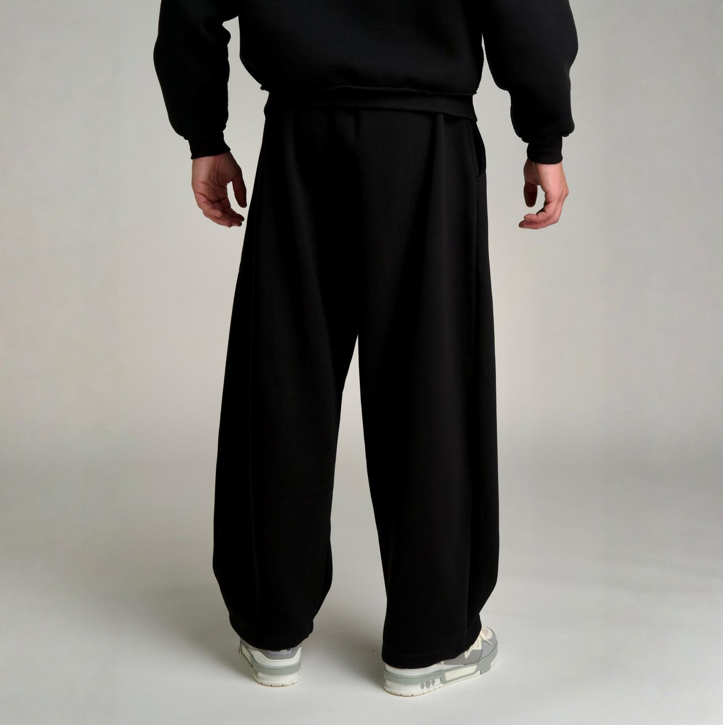 Pantalone Tuta Boxy Over Nero