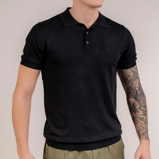 Polo maniche corte nera