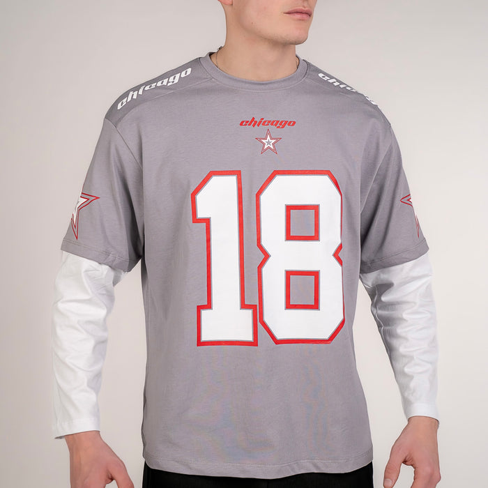 Longsleeve Collage 18 Grigio