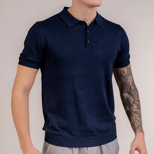 Polo maniche corte blu