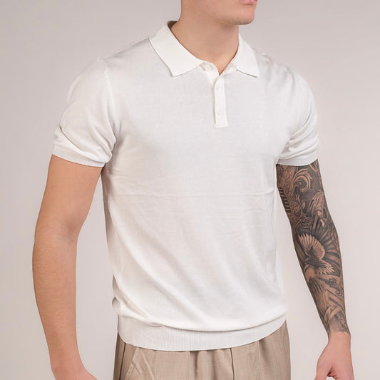Polo maniche corte bianca