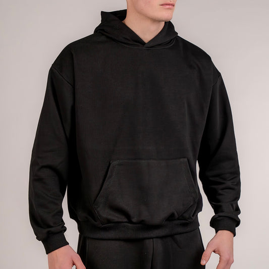 Felpa Boxy Leggera Nera