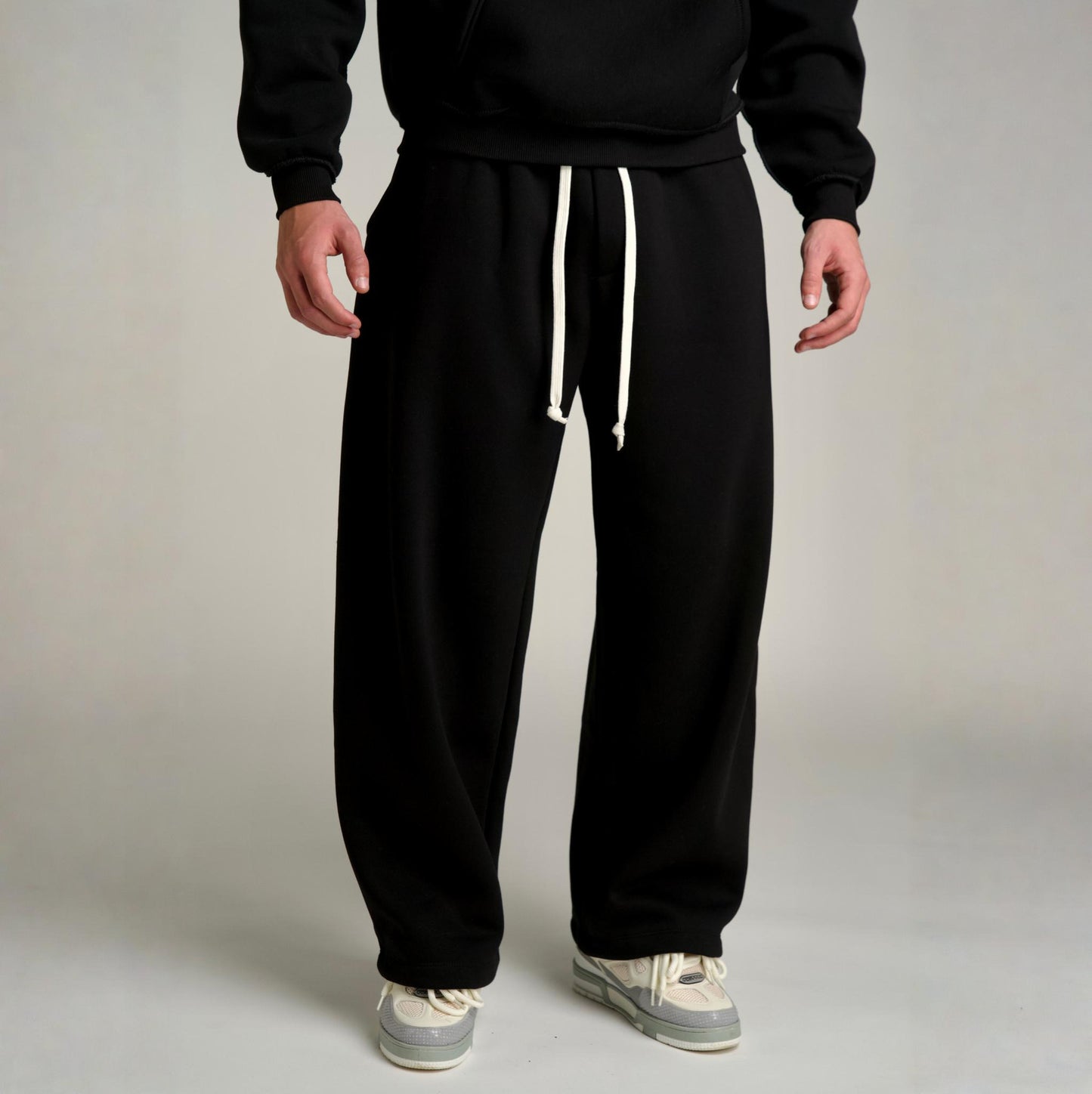 Pantalone Tuta Boxy Over Nero