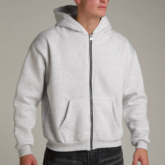 Essential Boxy Zip Silver