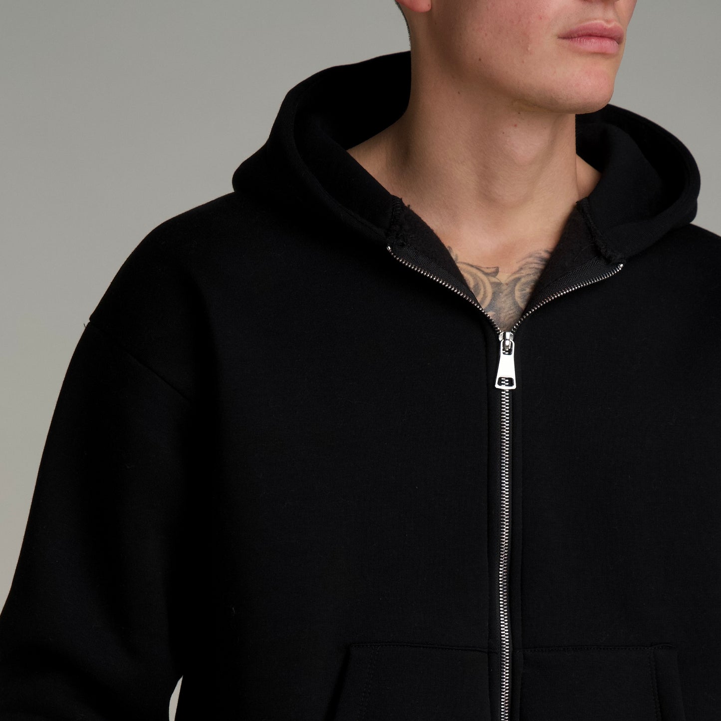 Essential Boxy Zip Black