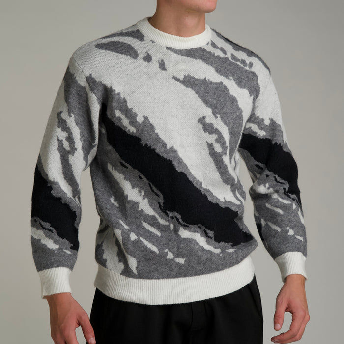 Zebra Vibe Pullover Bianco