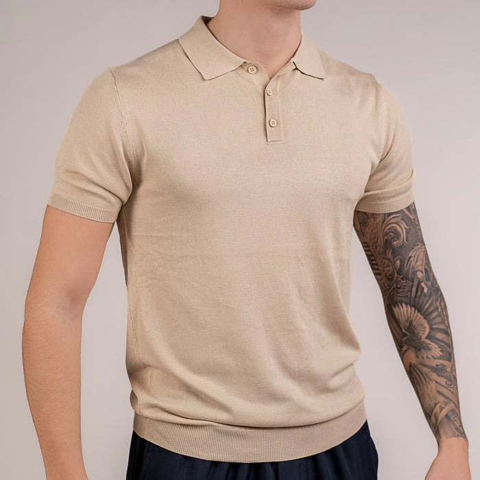 Polo maniche corte Beige
